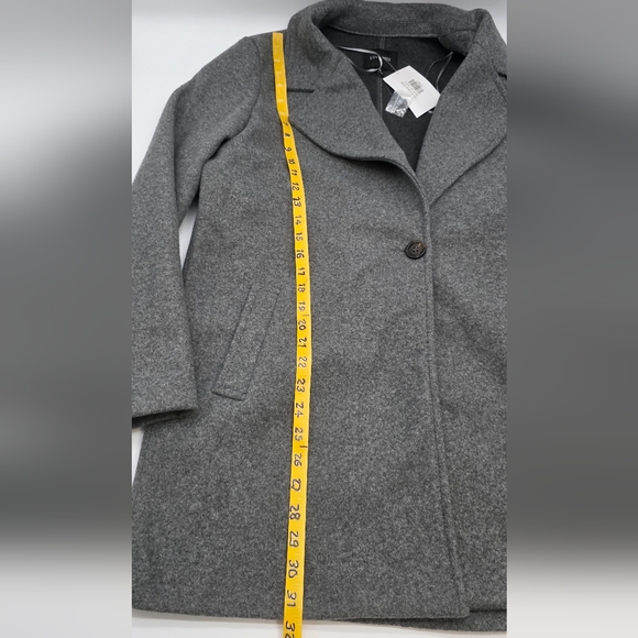Love Tree Elegant Coat, In Charcoal, Size M, 2 Slit Pockets, (Soft) lightweight - Picture 5 of 8